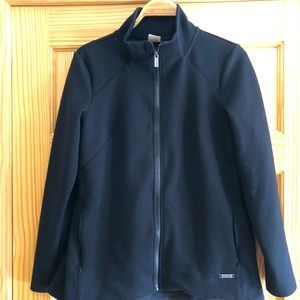Black zip front blazer
